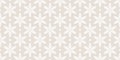 Beige cream snowflake winter background seamless vector pattern banner Royalty Free Stock Photo