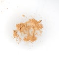 Beige crushed eye shadow isolated on white background Royalty Free Stock Photo