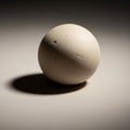 Beige egg rests on a plain surface. The egg casts a soft shadow to the Royalty Free Stock Photo