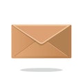 Beige Envelope Illustration for Letters and Messages Correspondence Delivery Service Royalty Free Stock Photo