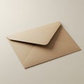 A beige envelope lies on a matching background, featuring a slightly Royalty Free Stock Photo
