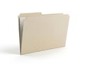 Beige file folder isolated on white background Royalty Free Stock Photo