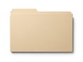 A beige file folder with a visible tab for organization and storage Royalty Free Stock Photo