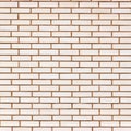 Beige fine brick wall texture background pattern, large detailed textured closeup