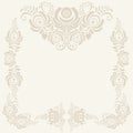 Beige Floral pattern vector background Royalty Free Stock Photo