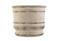 Beige flowerpot isolated on white background Royalty Free Stock Photo