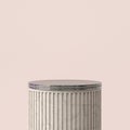 beige fluted column podium