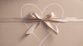 Valentine Ribbon Heart Gift Box Minimalist Love Romance Royalty Free Stock Photo