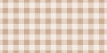 Beige gingham fabric seamless pattern. Cute check plaid. Picnic kitchen tablecloth texture. Gingham square vintage Royalty Free Stock Photo