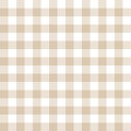 Beige gingham pattern vector. Seamless pastel vichy check plaid in beige and white for modern spring and summer oilcloth.