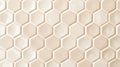 Glossy Beige Hexagonal Tiles Seamless Pattern. Royalty Free Stock Photo