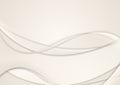 Beige grey abstract smooth waves vector background