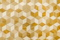 Beige hexagon ceramic tile. abstract texture decorative wall tile, geometric cubes tiles background Royalty Free Stock Photo