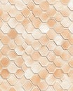 Modern Peach Beige Hexagon Pattern Background. Royalty Free Stock Photo