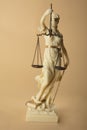 Beige Justizia Figure Royalty Free Stock Photo