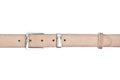 Beige leather belt