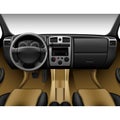 Beige leather car interior - inside truck, dashboard
