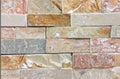 Beige or light brown colors tile stone wall texture.Wall pattern or abstract background. Royalty Free Stock Photo