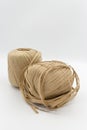 Beige light raffia yarn