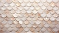 Beige Marble with Metallic Fish Scale Horizontal Background.