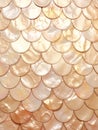 Beige Marble with Metallic Fish Scale Vertical Background.