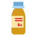 Beige medicine bottle isolated. Cough syrup Royalty Free Stock Photo