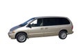 Beige mini van Royalty Free Stock Photo