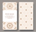 Beige moroccan vector template of card Royalty Free Stock Photo