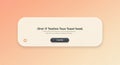 A beige notification box with rounded corners is centered against a soft orange Royalty Free Stock Photo