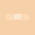 Beige nude skin color band aid simple vector medicine illustration