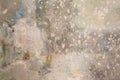 Beige old wall with layers of paint. Concrete texture. Oil paint on canvas Royalty Free Stock Photo