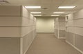 Beige open generic Office Cubical workspace Royalty Free Stock Photo