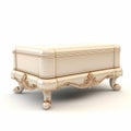 Beige Ottoman Dynasty 3d Render With Intricate Woodwork
