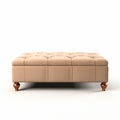 Beige Ottoman Law - Classic Elegance In Leather