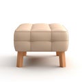 Beige Ottoman Side Table 3d Render For Science Theme