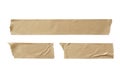 Beige paper masking tapes on white background with clipping path Royalty Free Stock Photo