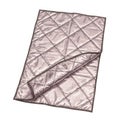 Beige Quilted Blanket with Brown Trim Royalty Free Stock Photo