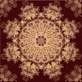 Beige and Red Retro Ornament Pattern Royalty Free Stock Photo