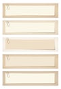 Beige rustic blank web banners. Vector eps-10.