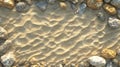 Beige Sand Texture with Grey and Brown Stones Royalty Free Stock Photo