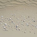 Gently rippled sand patterns are visible in the background suggesting a Royalty Free Stock Photo