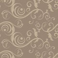 Beige seamless floral pattern