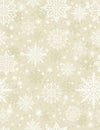 Beige seamless pattern background with snowflakes and stars