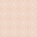 Beige seamless pattern, monochrome arabesque ornate arabic background for design and decoration Royalty Free Stock Photo