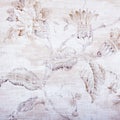 Beige shabby wallpaper with floral pattern Royalty Free Stock Photo