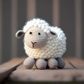 Beige Sheep Yarn Amigurumi