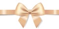 Beige Silk Bow With Ribbon