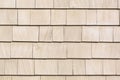 Beige stained cedar shingles Royalty Free Stock Photo