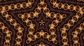 Beige star on brown background, abstract flower kaleidoscope Royalty Free Stock Photo