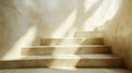 Beige Stone Stairs with Light and Shadow Royalty Free Stock Photo